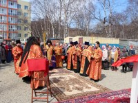 Молебен на месте строительства храма святой блаженной Матроны Московской