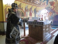 В Великий Вторник Архиепископ Феодор совершил Литургию Преждеосвященных Даров в Морском соборе