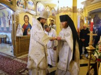 Братия монастыря поздравили Владыку Феодора с 20-летием монашеского пострига