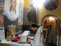 Архиепископ Феодор совершил Литургию в день Отдания праздника Вознесения Господня