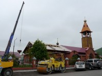 В Елизово продолжается восстановление храма Святой Живоначальной Троицы