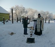 4 декабря по благословению епископа Артемия был заложен камень и установлен крест будущего храма в честь Казанской иконы Божией Матери с. Соболево