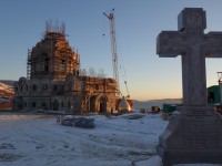 Продолжается возведение храма-памятника Морского Собора на территории Свято-Пантелеимонова мужского монастыря