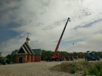 Продолжаются строительные работы по возведению здания Воскресной школы прихода прп. Сергия Радонежского район Северо-восток