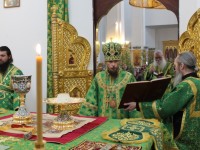 В праздник Святой Троицы архиепископ Петропавловский и Камчатский Феодор совершил Божественную литургию в Свято-Троицком кафедральном соборе