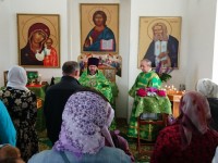 Первая Божественная литургия в храме-часовне преподобного Серафима Саровского