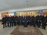 Военнослужащие 40-й бригады приняли участие в Литургии в Свято-Казанском храме женского монастыря