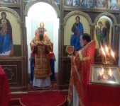 Архиепископ Феодор совершил Литургию в храме Дома-интерната п. Ягодный