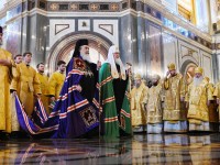Управляющий Камчатской епархией принял участие в Литургии, возглавляемой Предстоятелями Иерусалимской и Русской Православных Церквей