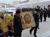 Молебен перед образом Спаса Нерукотворного — главной иконой Вооруженных сил Российской Федерации