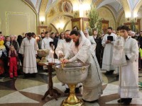 В праздник Крещения Господня правящий архиерей совершил Литургию и чин Великого освящения воды в Кафедральном соборе