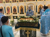 В праздник Успения Пресвятой Богородицы Архиепископ Феодор совершил Литургию в Успенском храме г. Елизово