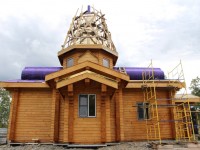Продолжается строительство Благовещенского храма в поселке Раздольный