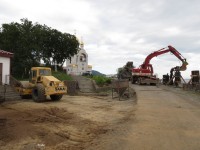 Продолжается строительство ограждения комплекса Свято-Пантелеимонова мужского монастыря