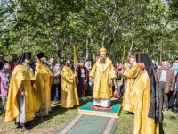 14 июня, в день памяти Всех Святых, Его Преосвященство епископ Петропавловский и Камчатский совершил праздничное Богослужение во Всехсвятском скиту мужского монастыря