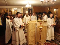 Епископ Артемий совершил Всенощное бдение в храме пос. Николаевка