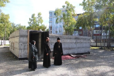 Строящийся храм в честь святой Матроны Московской