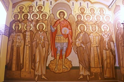 Икона святых покровителей воинства Российского
