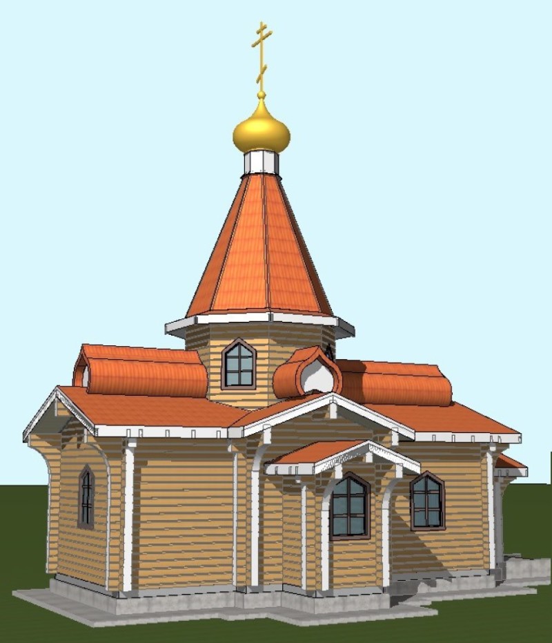 Проект будущего храма в Тиличиках